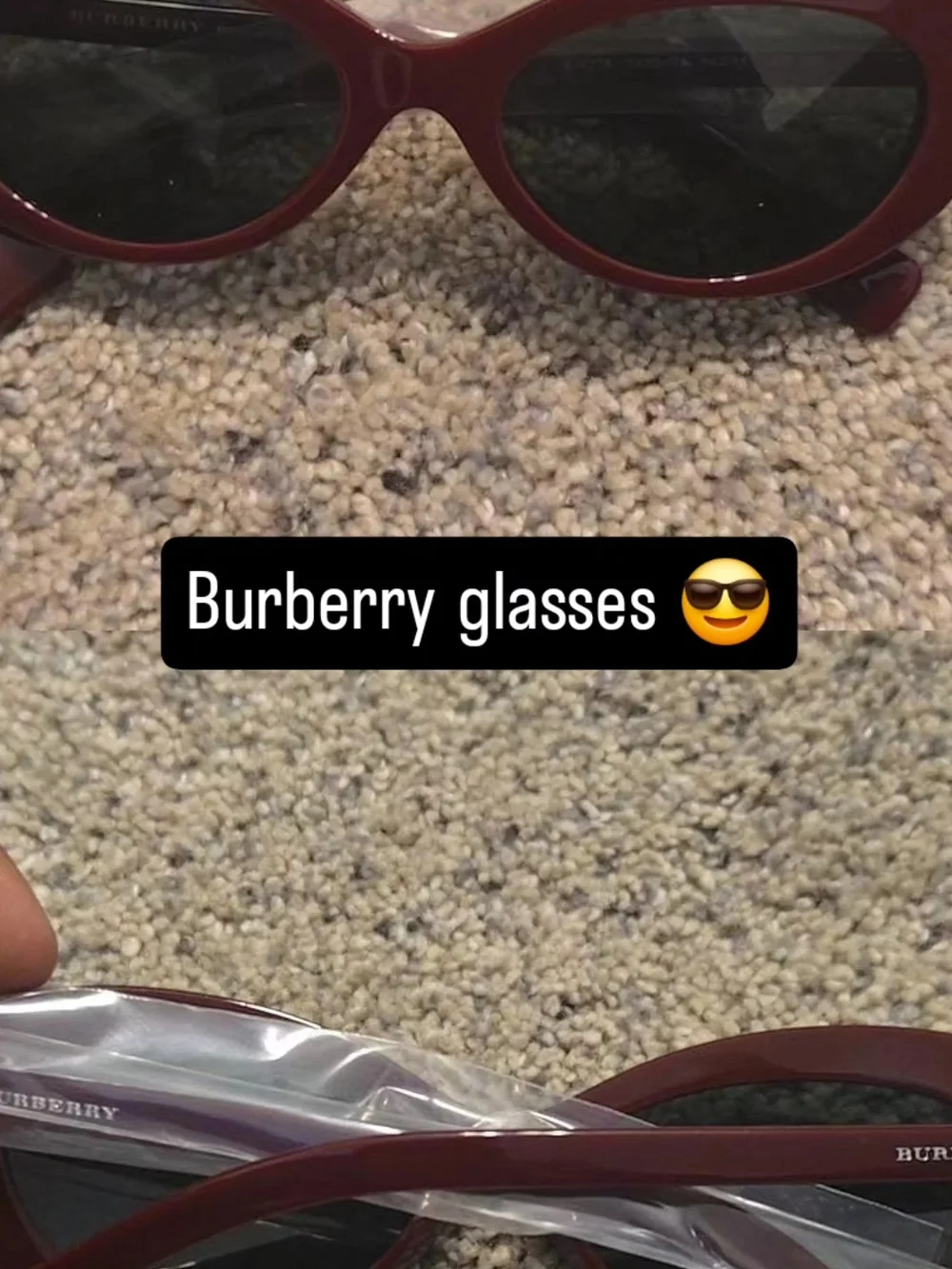 Burberry Burgundy Cat-Eye Sunglasses